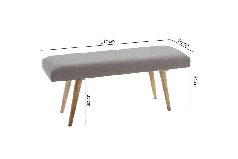 Peotter Sittbänk - Grå - Möbler - Stolar & fåtöljer - Sittbänk - Hallbänk