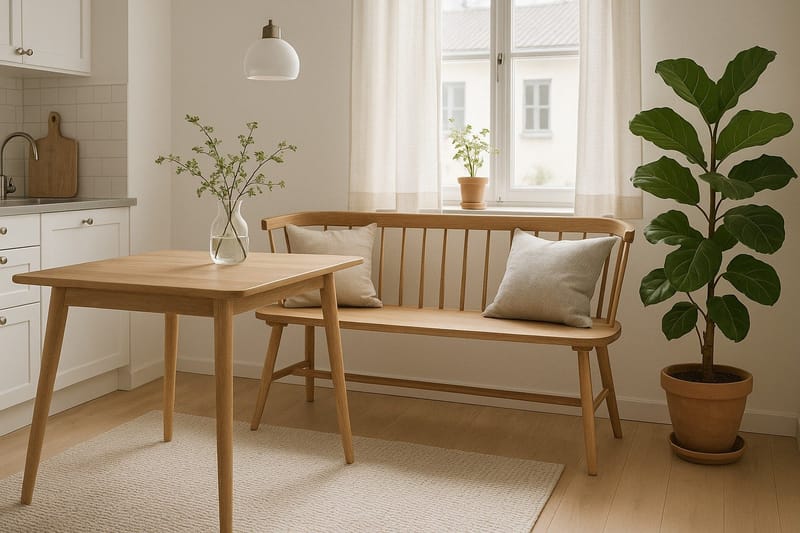 Pinnsoffa i oljad ek - Sandhamn - Oljad ek - Möbler - Stolar & fåtöljer - Sittbänk