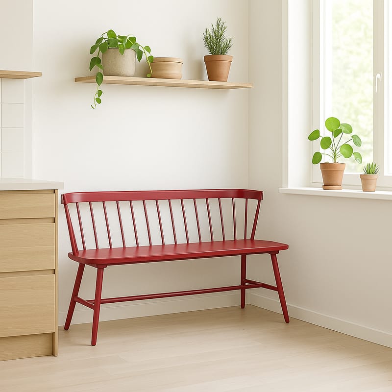 Pinnsoffa röd klassisk design - Sandhamn - Röd - Möbler - Stolar & fåtöljer - Sittbänk