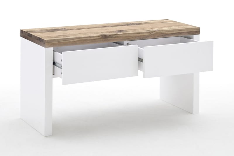 Romina Sittbänk med förvaring - Vit/Trä/Natur - Möbler - Stolar & fåtöljer - Sittbänk - Hallbänk - Hallbänk med förvaring