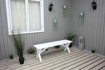 Scottsdale Sittbänk 140 cm Vit - KWA - Möbler - Stolar & fåtöljer - Sittbänk - Hallbänk