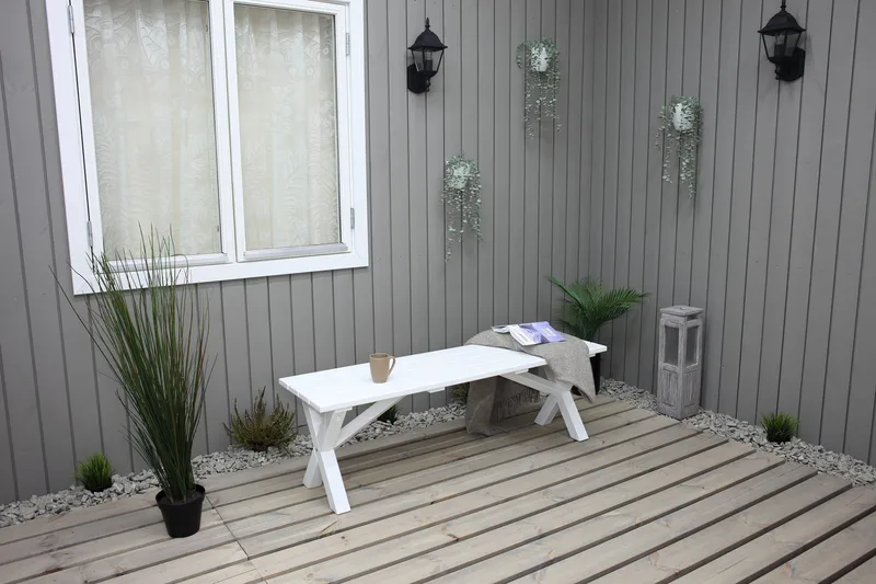 Scottsdale Sittbänk 140 cm Vit - KWA - Möbler - Stolar & fåtöljer - Sittbänk - Hallbänk