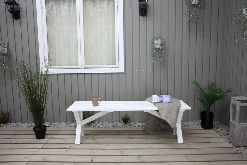 Scottsdale Sittbänk 140 cm Vit - KWA - Möbler - Stolar & fåtöljer - Sittbänk - Hallbänk