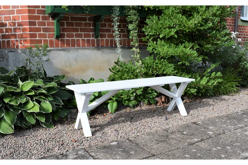 Scottsdale Sittbänk 140 cm Vit - KWA - Möbler - Stolar & fåtöljer - Sittbänk - Hallbänk