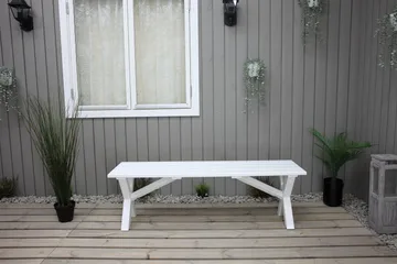 Scottsdale Sittbänk 140 cm Vit - KWA - Möbler - Stolar & fåtöljer - Sittbänk - Hallbänk