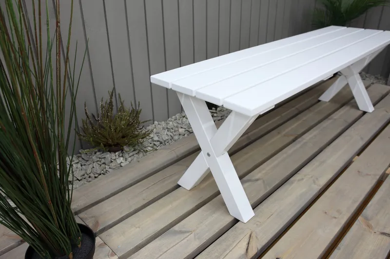 Scottsdale Sittbänk 140 cm Vit - KWA - Möbler - Stolar & fåtöljer - Sittbänk - Hallbänk