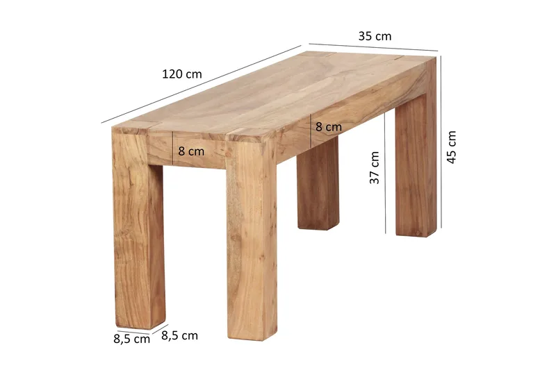 Selakovic Sittbänk - Brun - Möbler - Stolar & fåtöljer - Sittbänk - Hallbänk