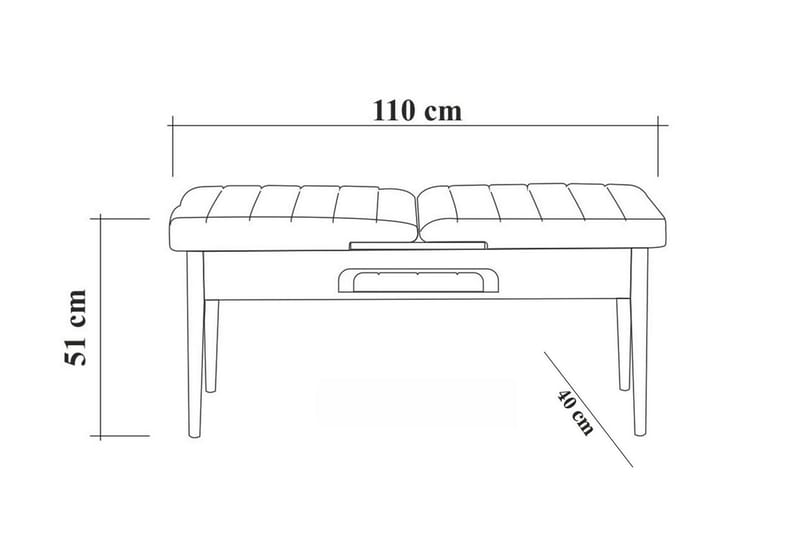 Shundrea Bänk 51 cm - Trä/natur - Möbler - Stolar & fåtöljer - Sittbänk - Hallbänk