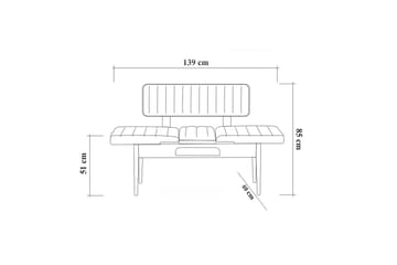 Shundrea Bänk 85 cm - Valnöt - Möbler - Stolar & fåtöljer - Sittbänk