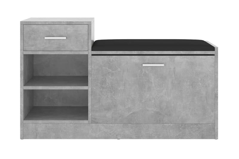 Skobänk betonggrå 94,5x31x57 cm spånskiva - Betonggrå - Möbler - Stolar & fåtöljer - Sittbänk - Skobänk & skohylla med bänk