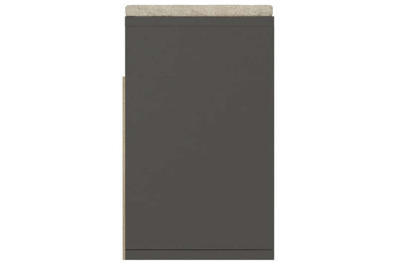 Skobänk med dyna grå 104x30x49 cm spånskiva - Grå - Möbler - Stolar & fåtöljer - Sittbänk - Skobänk & skohylla med bänk