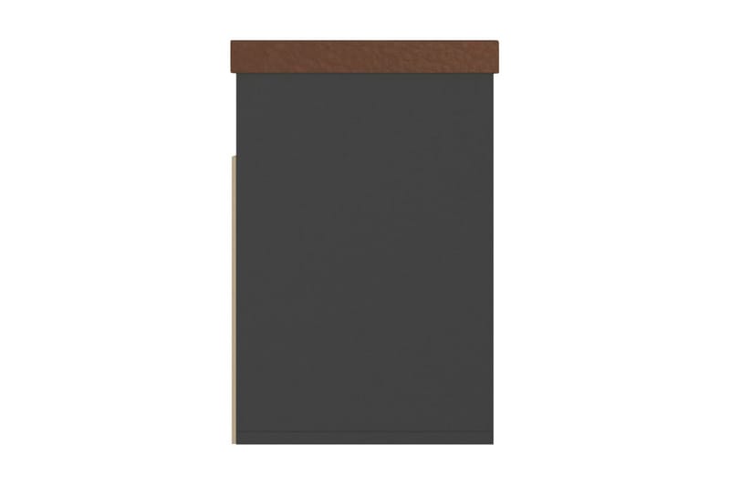 Skobänk med dyna grå 80x30x47 cm spånskiva - Grå - Hallförvaring - Skobänk & skohylla med bänk