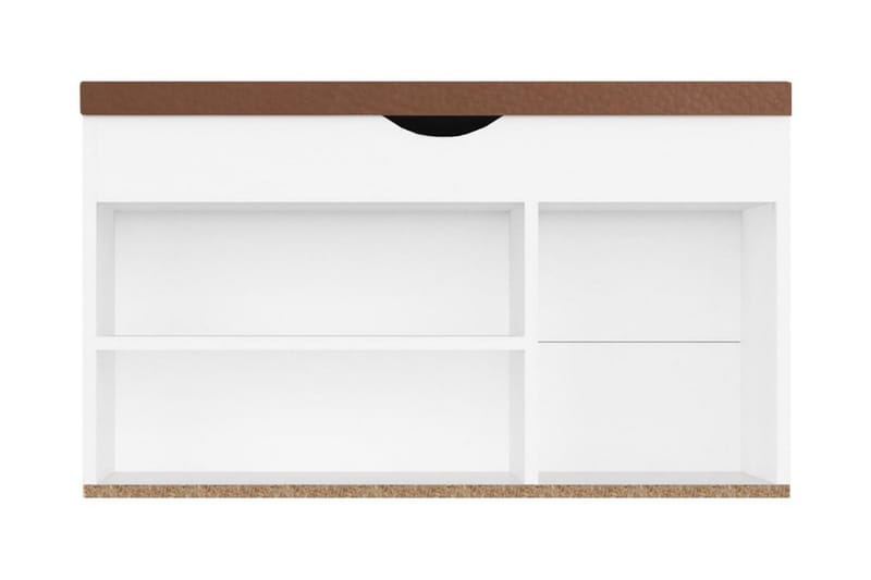 Skobänk med dyna vit 80x30x47 cm spånskiva - Vit - Möbler - Stolar & fåtöljer - Sittbänk - Skobänk & skohylla med bänk