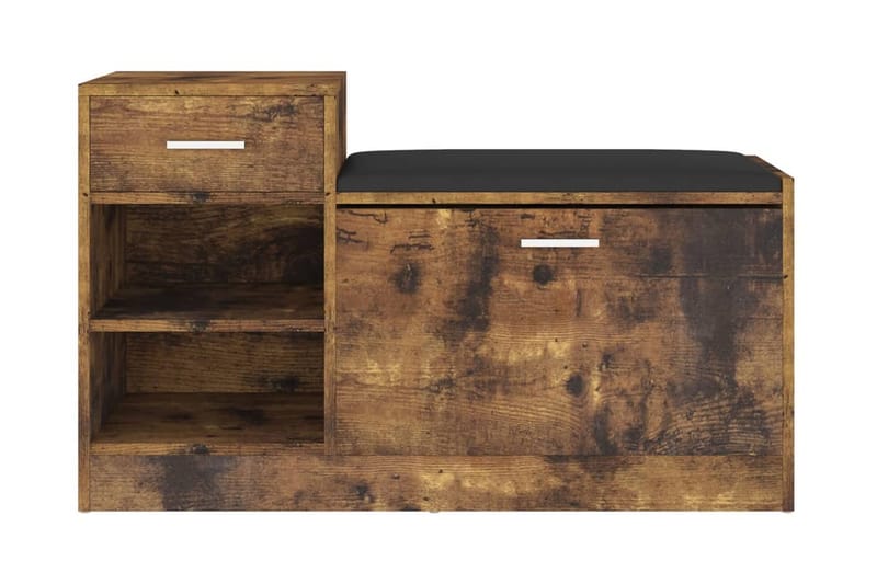 Skobänk rökfärgad ek 94,5x31x57 cm spånskiva - Rökfärgad ek - Möbler - Stolar & fåtöljer - Sittbänk - Skobänk & skohylla med bänk
