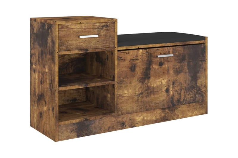 Skobänk rökfärgad ek 94,5x31x57 cm spånskiva - Rökfärgad ek - Möbler - Stolar & fåtöljer - Sittbänk - Skobänk & skohylla med bänk