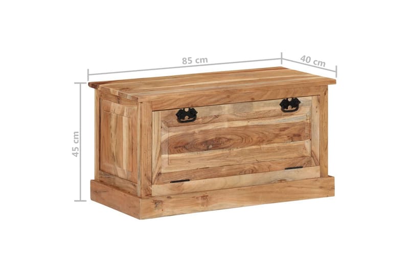 Skobänk 85x40x45 cm massivt akaciaträ - Brun - Möbler - Stolar & fåtöljer - Sittbänk - Skobänk & skohylla med bänk