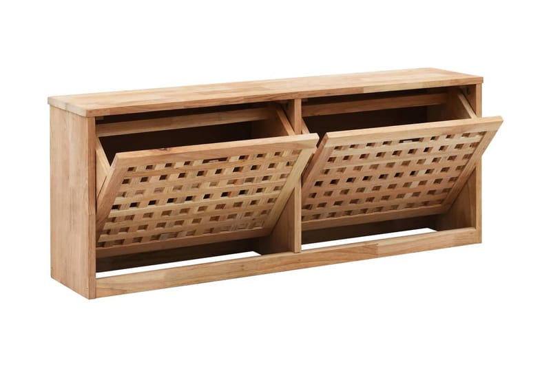Skobänk 94x20x38 cm massivt valnötsträ - Brun - Möbler - Stolar & fåtöljer - Sittbänk - Skobänk & skohylla med bänk