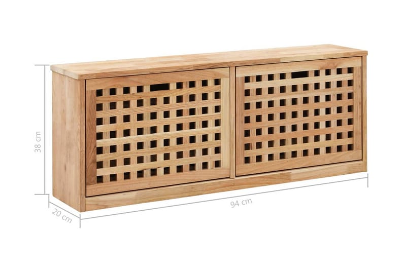Skobänk 94x20x38 cm massivt valnötsträ - Brun - Möbler - Stolar & fåtöljer - Sittbänk - Skobänk & skohylla med bänk