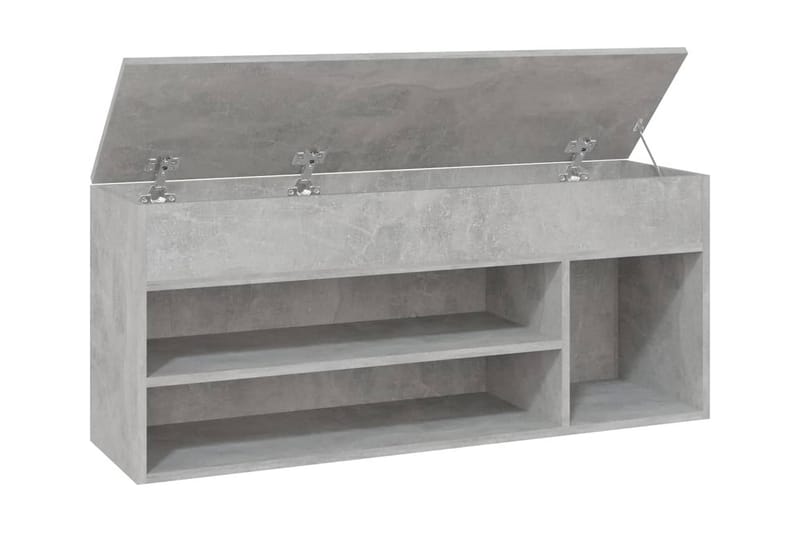 Skobänk betonggrå 105x30x45 cm spånskiva - Betonggrå - Möbler - Stolar & fåtöljer - Sittbänk - Skobänk & skohylla med bänk