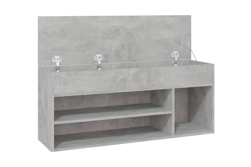Skobänk betonggrå 105x30x45 cm spånskiva - Betonggrå - Möbler - Stolar & fåtöljer - Sittbänk - Skobänk & skohylla med bänk