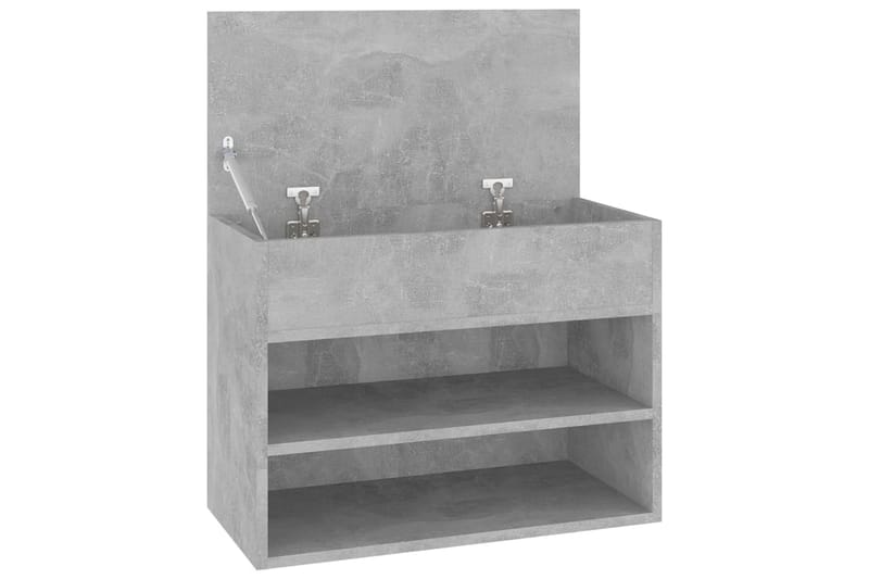 Skobänk betonggrå 60x30x45 cm spånskiva - Betonggrå - Möbler - Stolar & fåtöljer - Sittbänk - Skobänk & skohylla med bänk