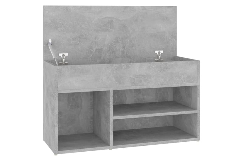 Skobänk betonggrå 80x30x45 cm spånskiva - Betonggrå - Möbler - Stolar & fåtöljer - Sittbänk - Skobänk & skohylla med bänk
