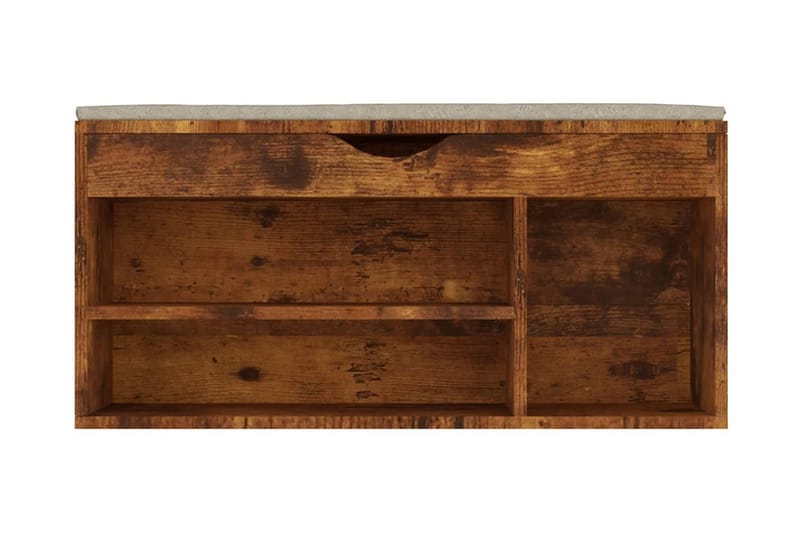 Skobänk med dyna rökfärgad ek 104x30x49 cm spånskiva - Rökfärgad ek - Möbler - Stolar & fåtöljer - Sittbänk - Skobänk & skohylla med bänk