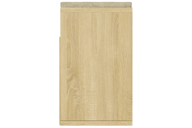 Skobänk med dyna sonoma-ek 104x30x49 cm spånskiva - Ek - Möbler - Stolar & fåtöljer - Sittbänk - Skobänk & skohylla med bänk