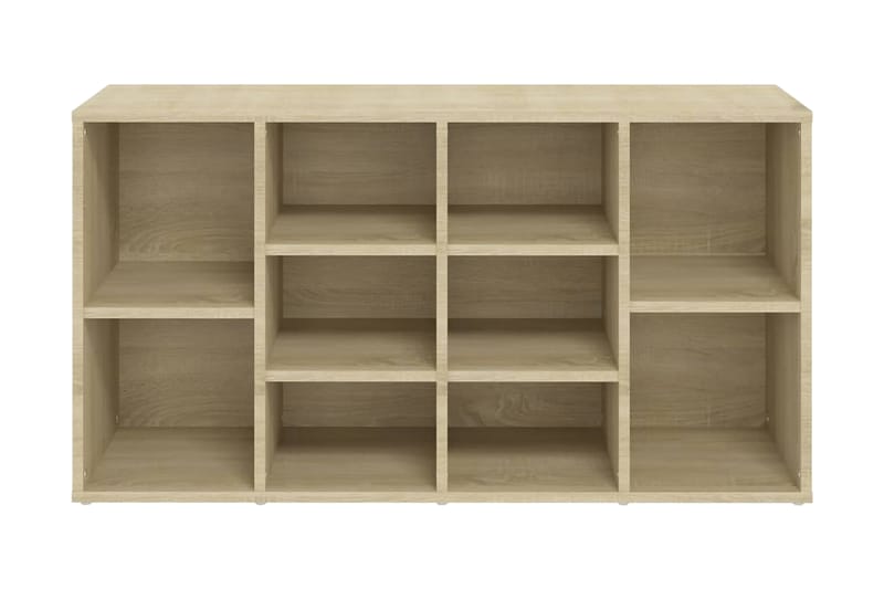 Skobänk sonoma-ek 103x30x54,5 cm spånskiva - Brun - Möbler - Stolar & fåtöljer - Sittbänk - Skobänk & skohylla med bänk