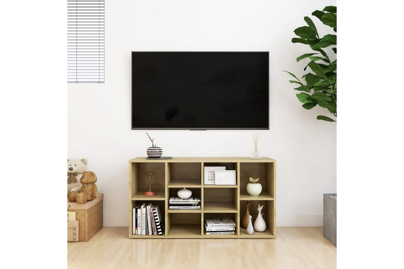 Skobänk sonoma-ek 103x30x54,5 cm spånskiva - Brun - Möbler - Stolar & fåtöljer - Sittbänk - Skobänk & skohylla med bänk