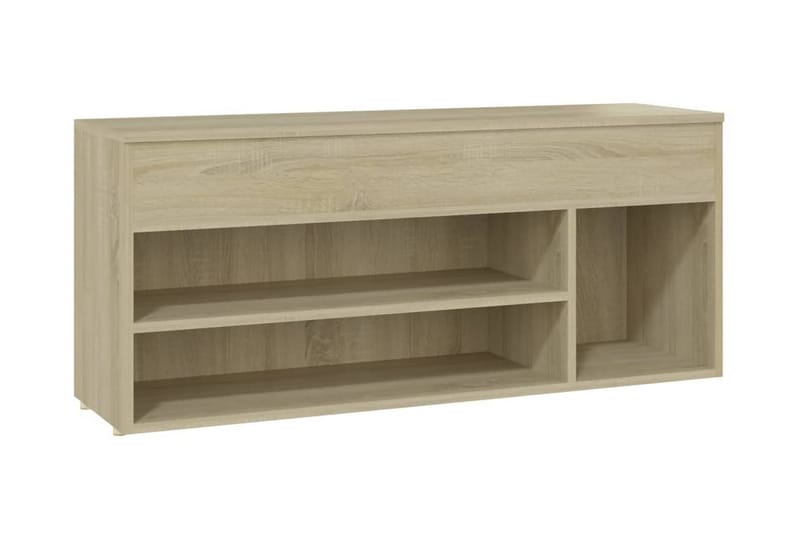 Skobänk sonoma-ek 105x30x45 cm spånskiva - Brun - Möbler - Stolar & fåtöljer - Sittbänk - Skobänk & skohylla med bänk