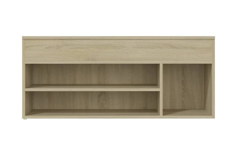 Skobänk sonoma-ek 105x30x45 cm spånskiva - Brun - Möbler - Stolar & fåtöljer - Sittbänk - Skobänk & skohylla med bänk