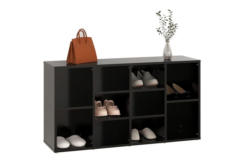 Skobänk Svart 103x30x54,5 cm spånskiva - Svart - Möbler - Stolar & fåtöljer - Sittbänk - Skobänk & skohylla med bänk