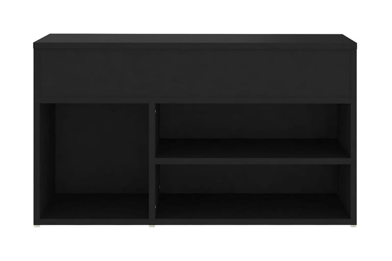 Skobänk svart 80x30x45 cm spånskiva - Svart - Möbler - Stolar & fåtöljer - Sittbänk - Skobänk & skohylla med bänk