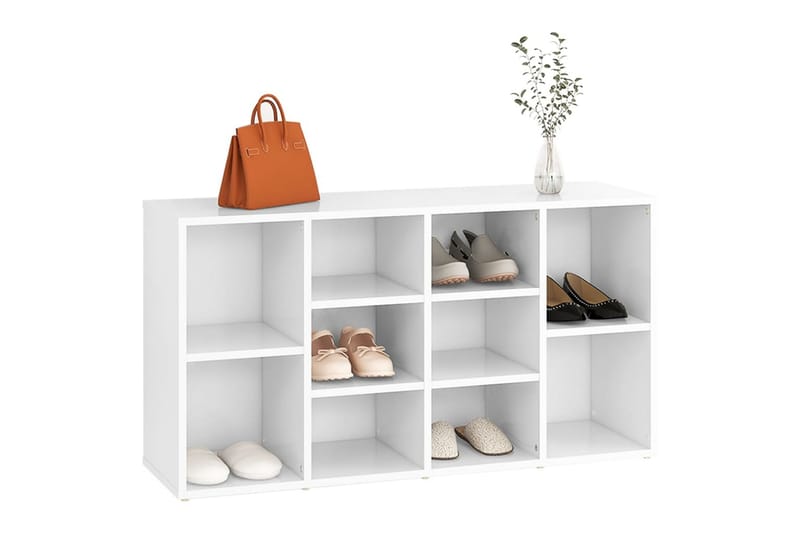 Skobänk vit 103x30x54,5 cm spånskiva - Vit - Möbler - Stolar & fåtöljer - Sittbänk - Skobänk & skohylla med bänk