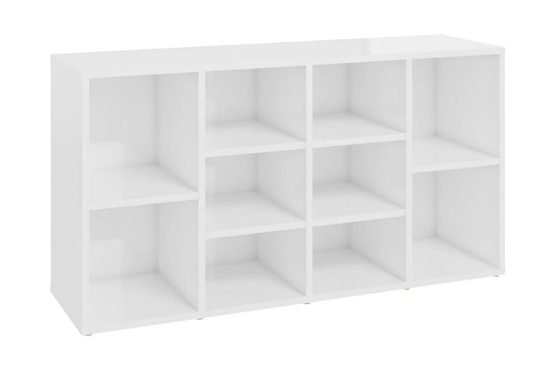 Skobänk vit högglans 103x30x54,5 cm spånskiva - Vit högglans - Möbler - Stolar & fåtöljer - Sittbänk - Skobänk & skohylla med bänk