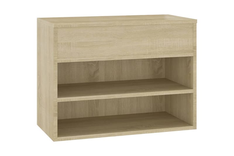 Skobänk sonoma-ek 60x30x45 cm spånskiva - Brun - Möbler - Stolar & fåtöljer - Sittbänk - Skobänk & skohylla med bänk