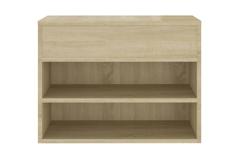 Skobänk sonoma-ek 60x30x45 cm spånskiva - Brun - Möbler - Stolar & fåtöljer - Sittbänk - Skobänk & skohylla med bänk