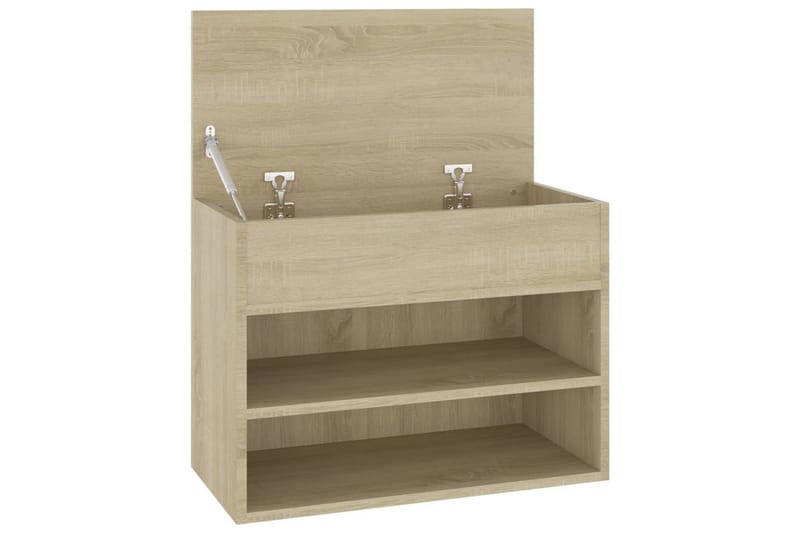 Skobänk sonoma-ek 60x30x45 cm spånskiva - Brun - Möbler - Stolar & fåtöljer - Sittbänk - Skobänk & skohylla med bänk