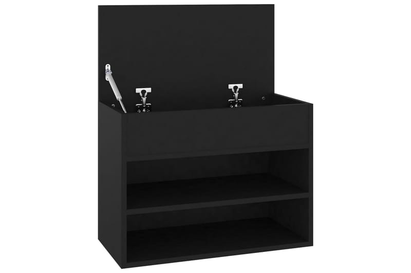 Skobänk svart 60x30x45 cm spånskiva - Svart - Möbler - Stolar & fåtöljer - Sittbänk - Skobänk & skohylla med bänk