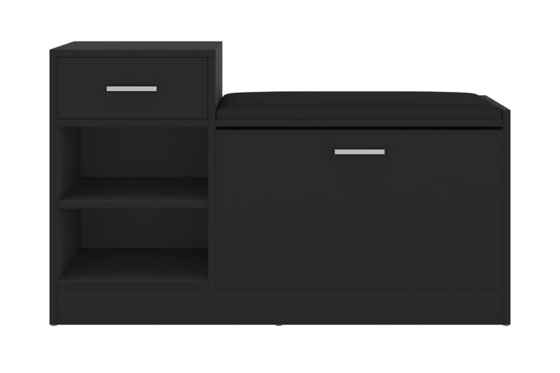 Skobänk svart 94,5x31x57 cm spånskiva - Svart - Möbler - Stolar & fåtöljer - Sittbänk - Skobänk & skohylla med bänk