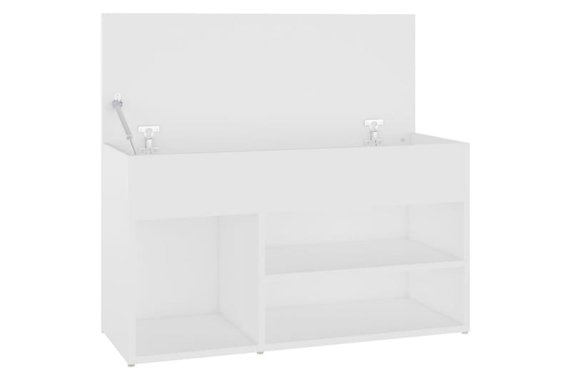 Skobänk vit 80x30x45 cm spånskiva - Vit - Möbler - Stolar & fåtöljer - Sittbänk - Skobänk & skohylla med bänk