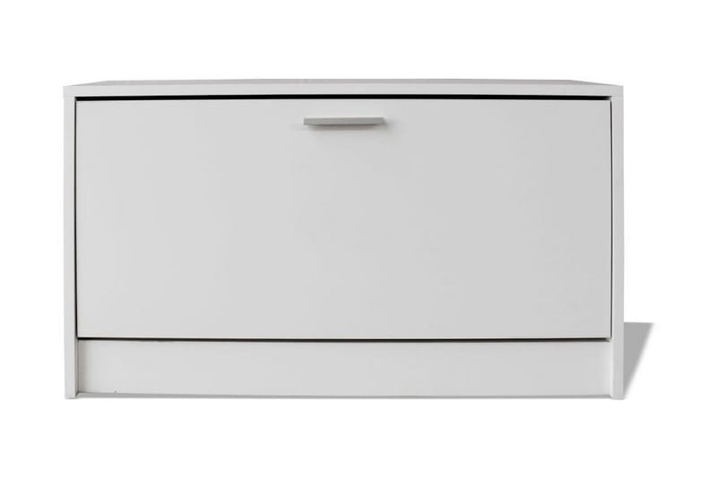 Skoförvaringsbänk vit 80x24x45 cm - Vit - Hallbänk med förvaring - Sittbänk med förvaring - Förvaringsbänk - Hallbänk - Sittbänk