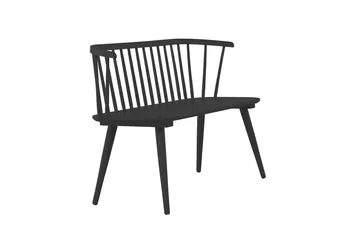 Soffbänk Bobby 120 cm i Trä - Svart - Möbler - Stolar & fåtöljer - Sittbänk