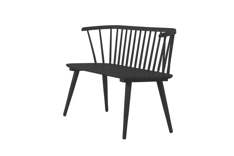 Soffbänk Bobby 120 cm i Trä - Svart - Möbler - Stolar & fåtöljer - Sittbänk