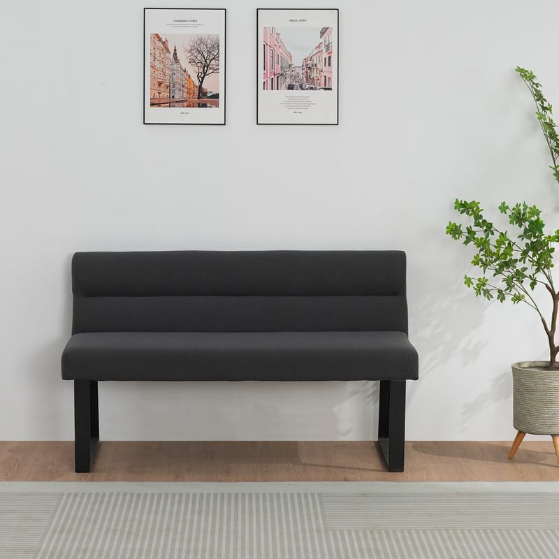 Stafford 2-sits Sittbänk med rygg - Antracit - Möbler - Stolar & fåtöljer - Sittbänk
