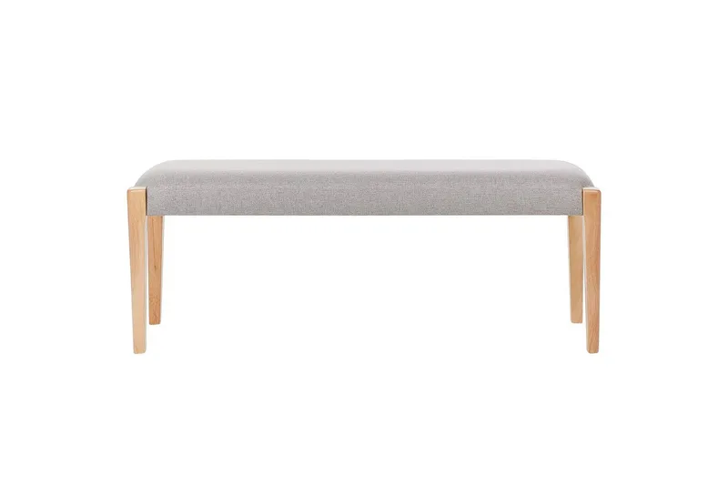 Stoppad bänk Elyria Grå/ljust trä - Grå/ljust trä - Möbler - Stolar & fåtöljer - Sittbänk - Hallbänk