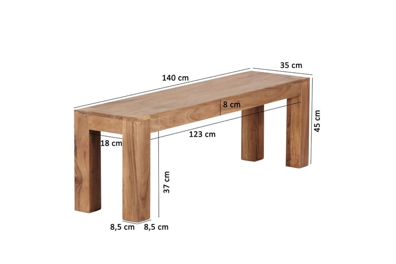Tarafa Sittbänk - Brun - Möbler - Stolar & fåtöljer - Sittbänk - Hallbänk
