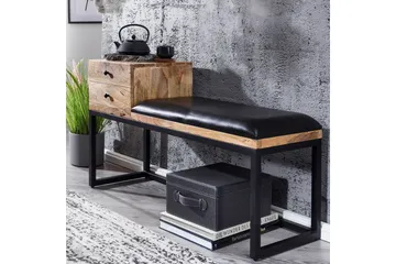 Tultered Sittbänk 100 cm - Brun - Möbler - Stolar & fåtöljer - Sittbänk - Hallbänk - Hallbänk med förvaring