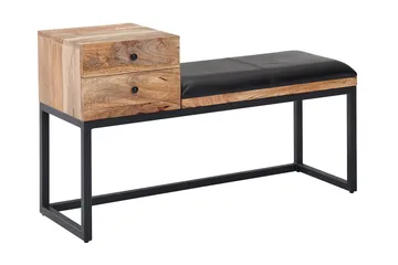 Tultered Sittbänk 100 cm - Brun - Möbler - Stolar & fåtöljer - Sittbänk - Hallbänk - Hallbänk med förvaring